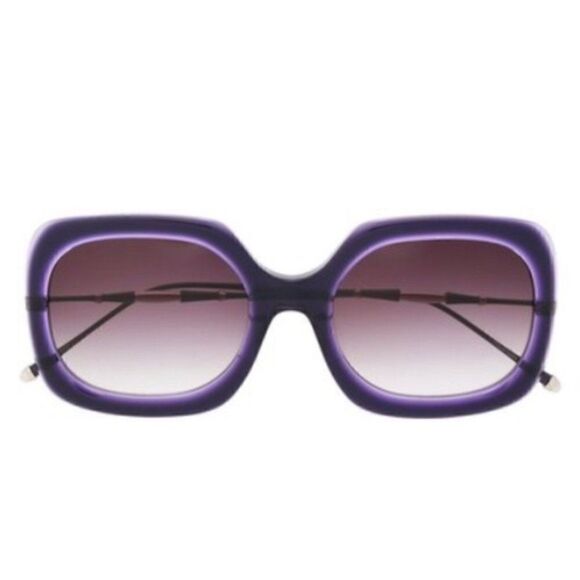 Matsuda M2035 Rectangle Sunglasses Deep Purple w/Grey Gradient Lenses. New - Picture 1 of 14